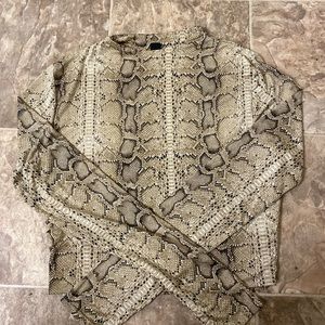 Snake skin crop top